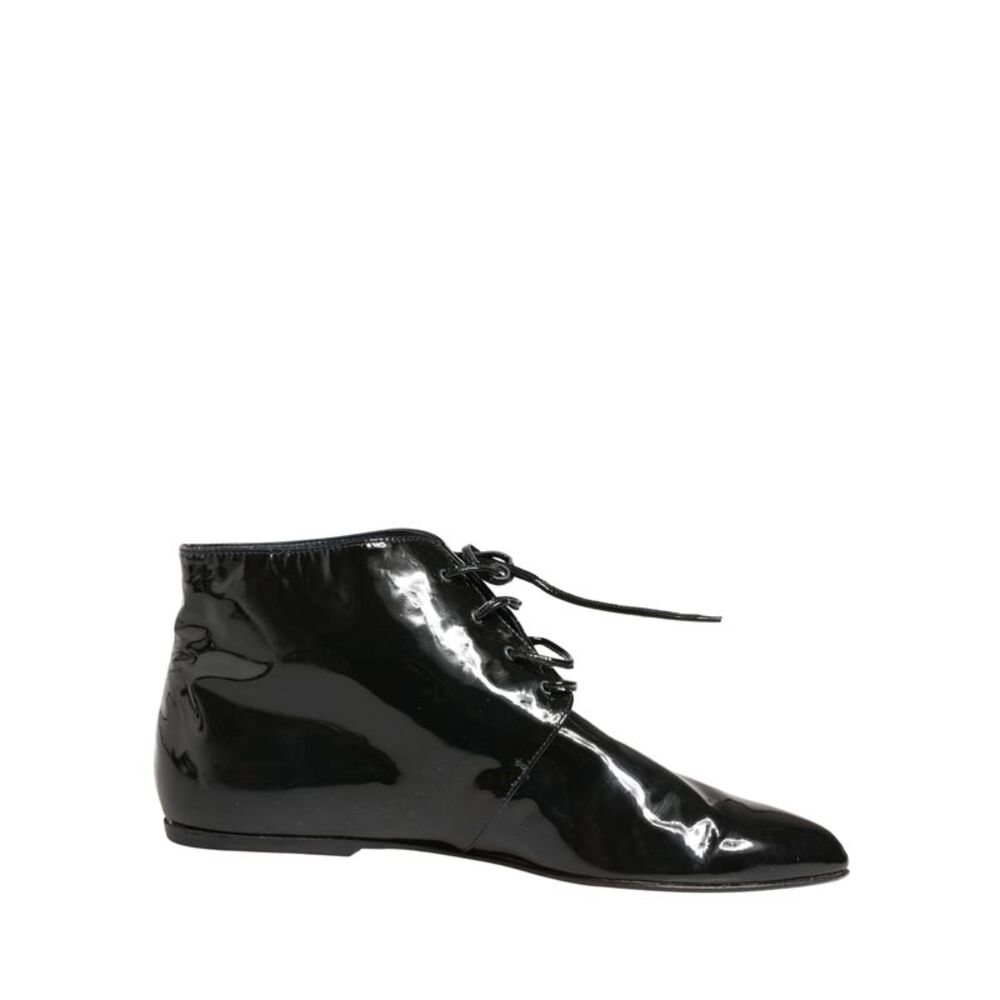 Dolce & Gabbana Black Leather AnkleBoots Women's Shoes